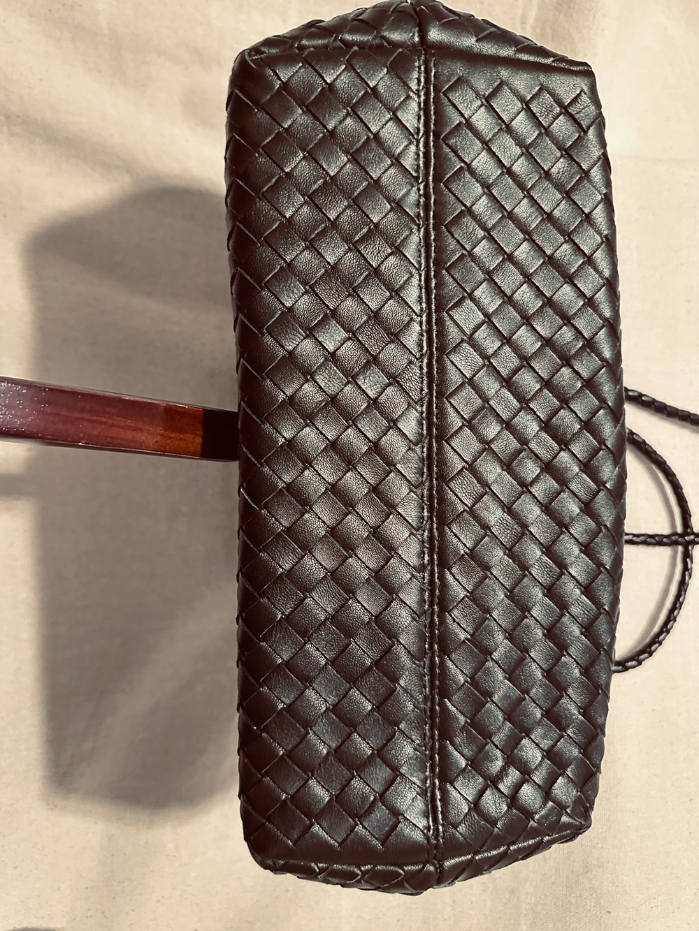 Quince | Bag | Quince Handwoven Italian Leather Satchel | Black - Picture 10 of 13